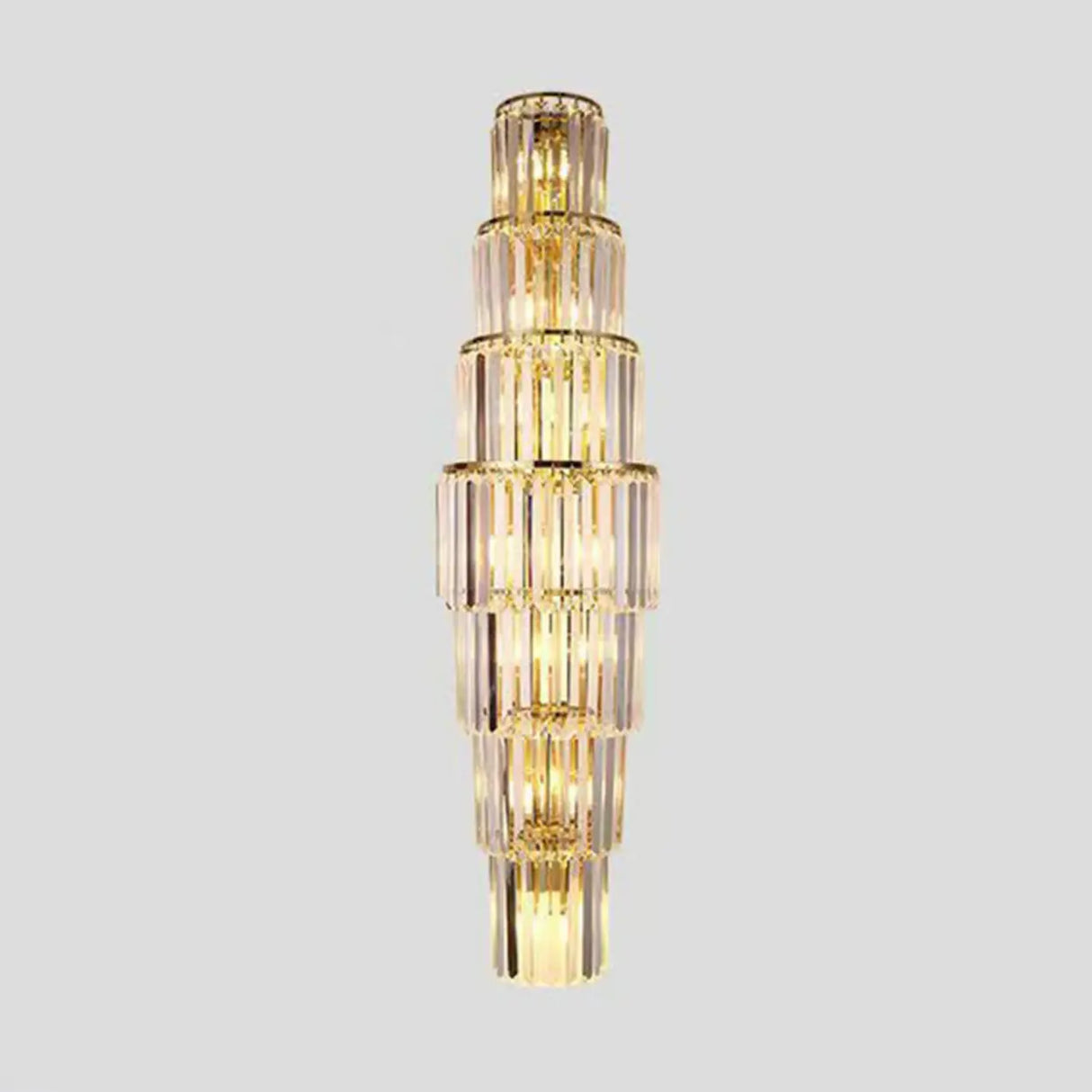 Grand Multi-Tier Design Crystal Gold Wall Sconce Image - 7