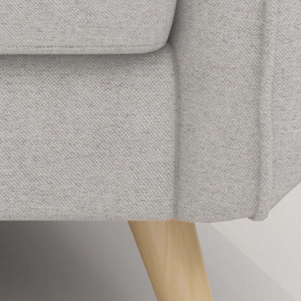 Gray Cotton Linen Square Arm Tufted Back Loveseat Image - 7