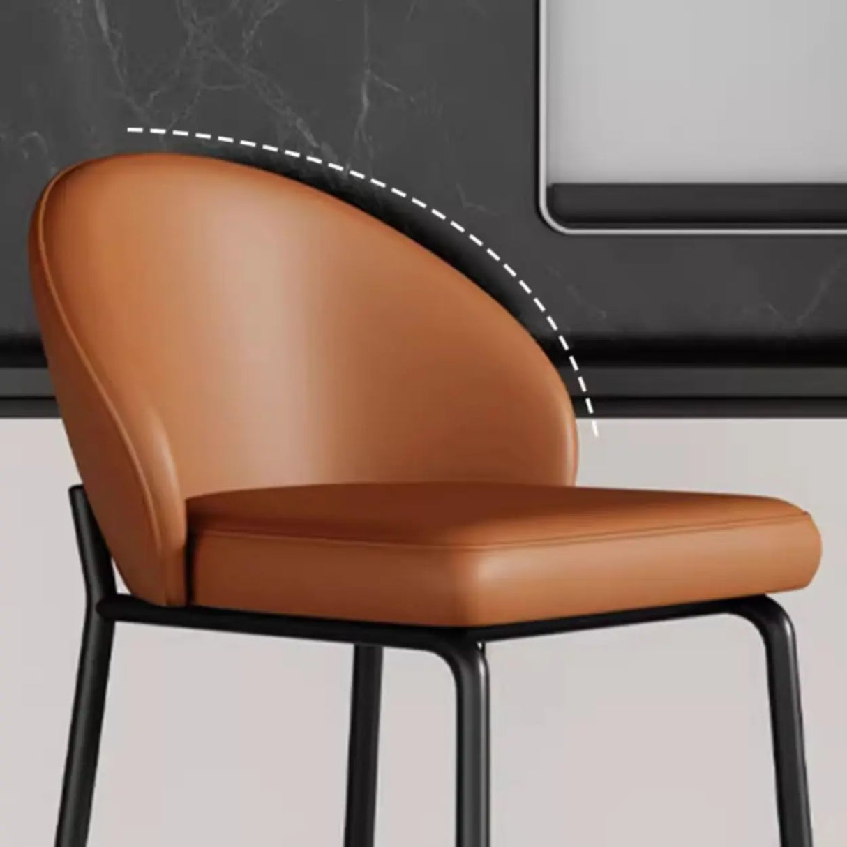 Gray Metal Four Legs Bucket Fabric Bistro Bar Stool Image - 16