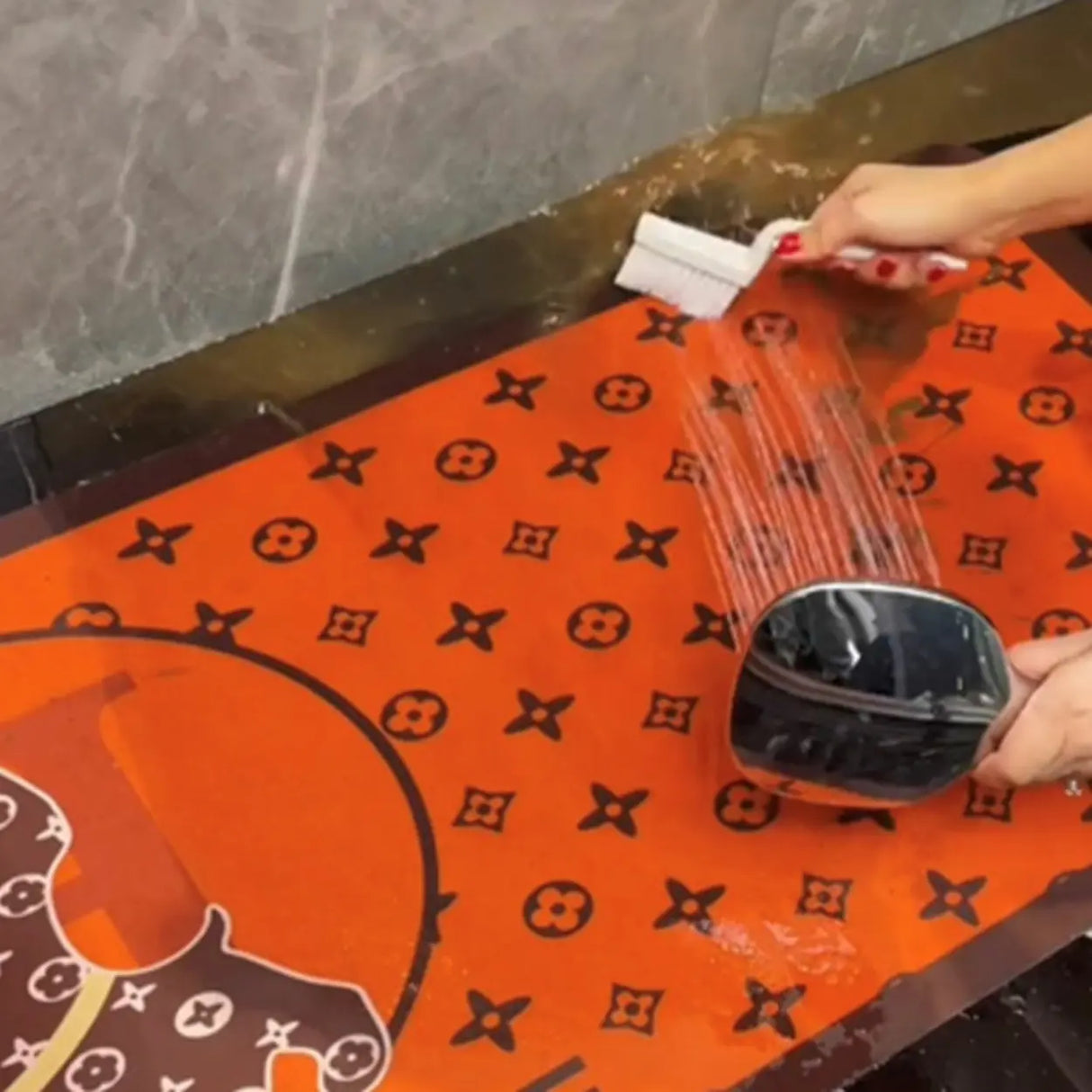 Gray Modern Rectangle Anti-Slip Medium Area Rug Image - 8