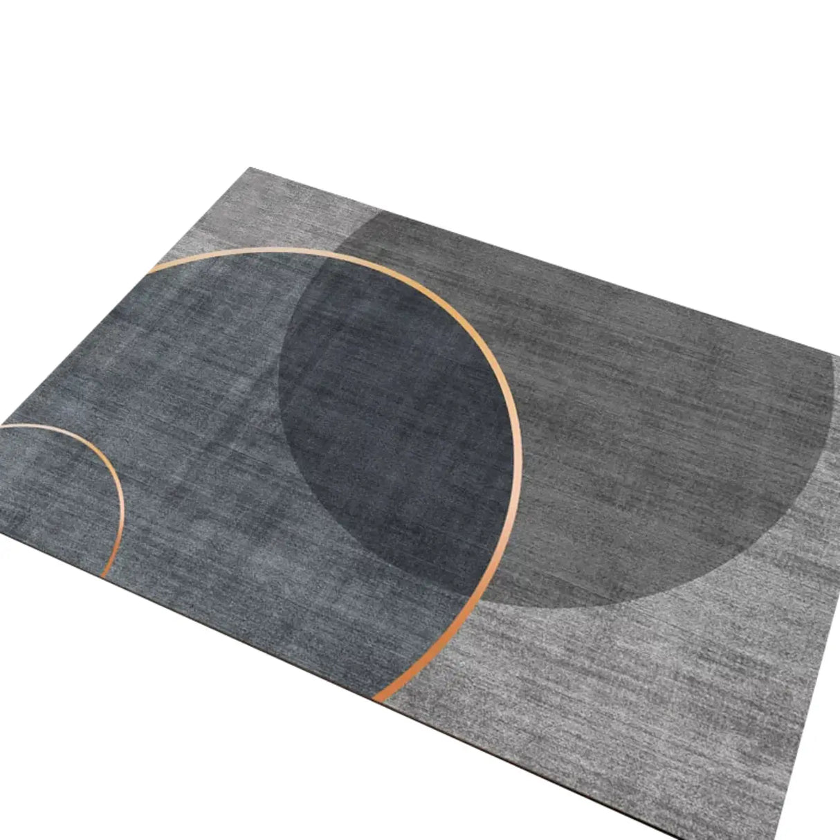 Gray Modern Rectangle Anti-Slip Medium Area Rug Image - 9