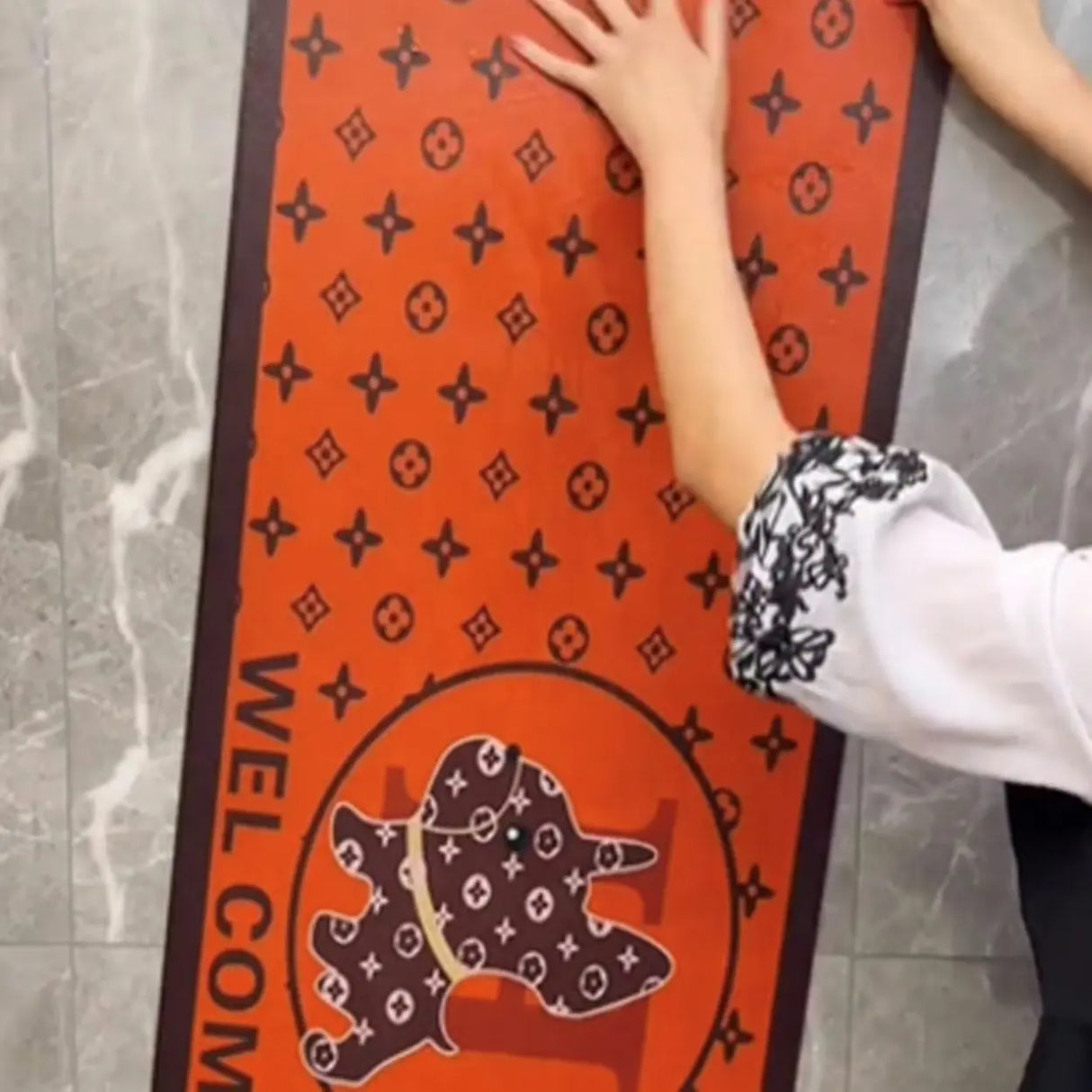 Gray Modern Rectangle Anti-Slip Medium Area Rug Image - 10