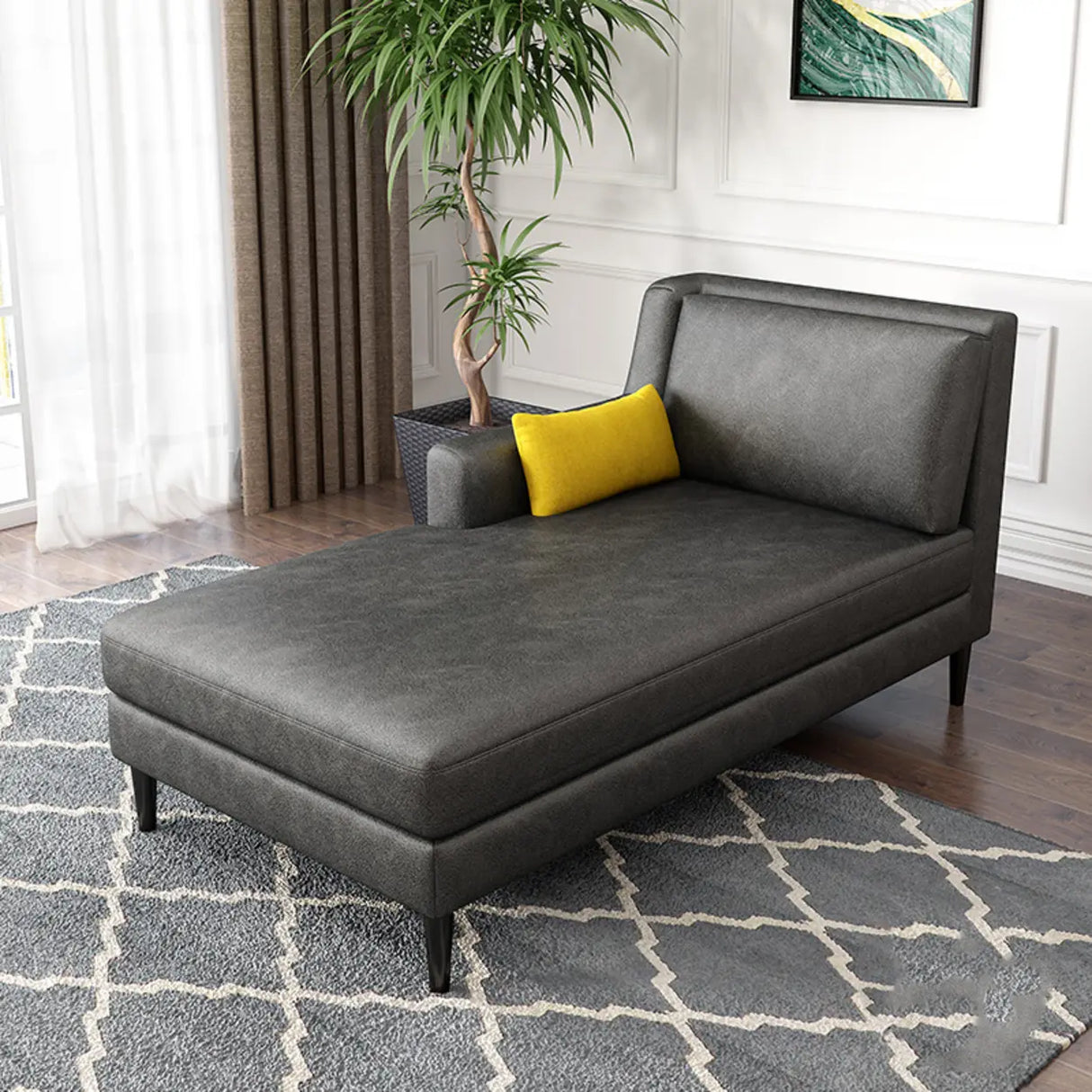 Gray Removable Cushions Rectangular Fabric Right-Arm Chaise Image - 17