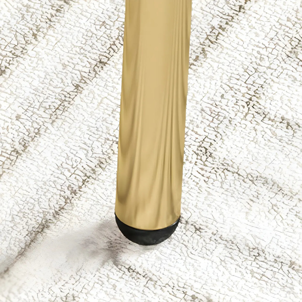 Gray Round Leather Upholstered Vanity Stool with Backrest Image - 14