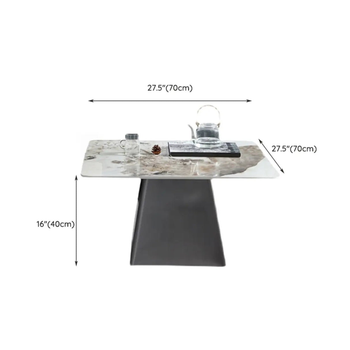 Gray Scratch Resistant Stone Square Bunching Tables Image - 14