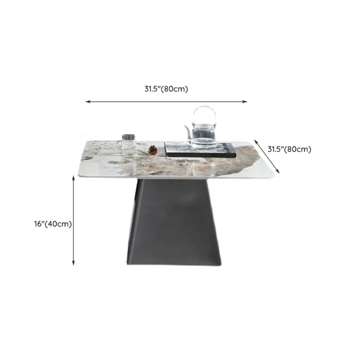 Gray Scratch Resistant Stone Square Bunching Tables Image - 15