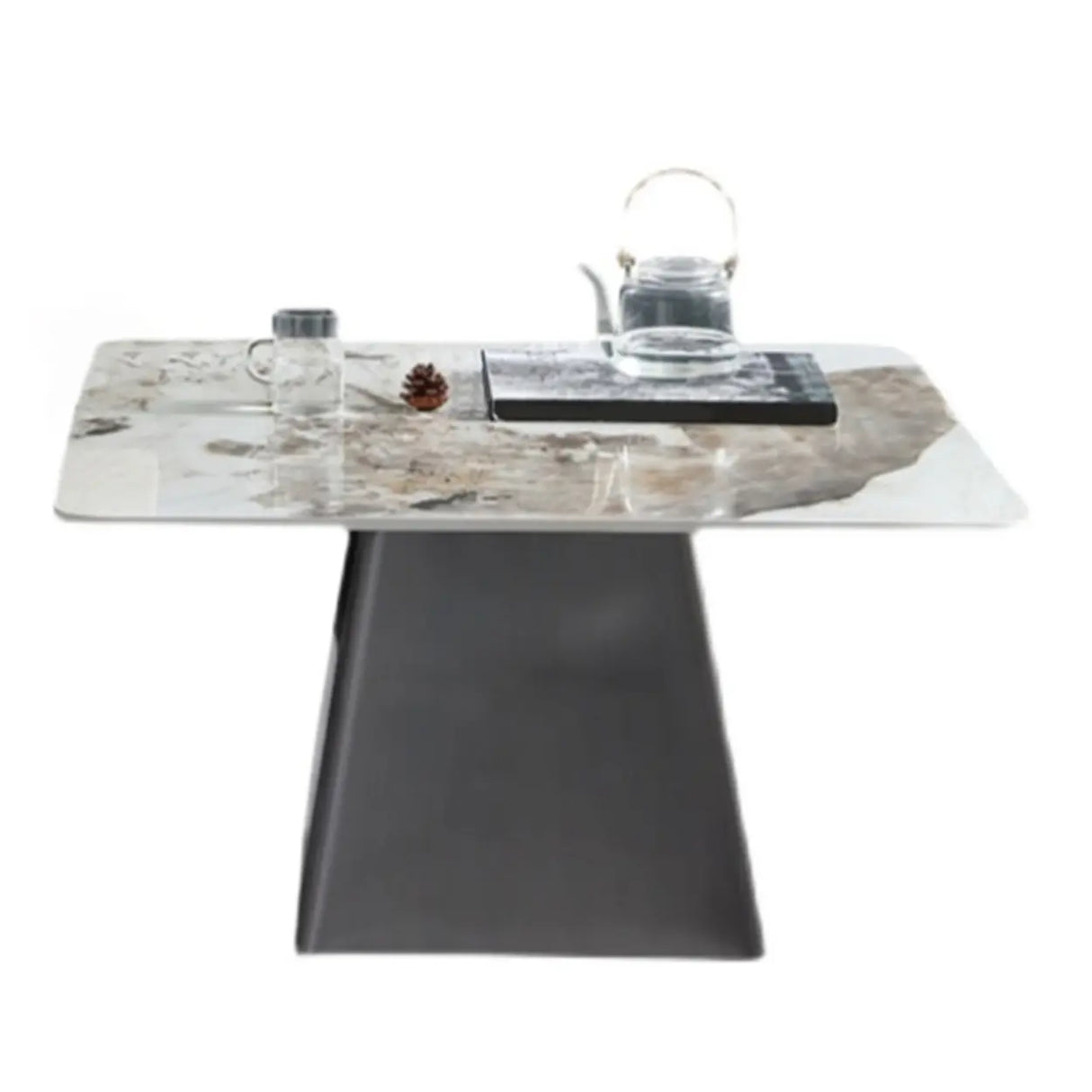 Gray Scratch Resistant Stone Square Bunching Tables Image - 3