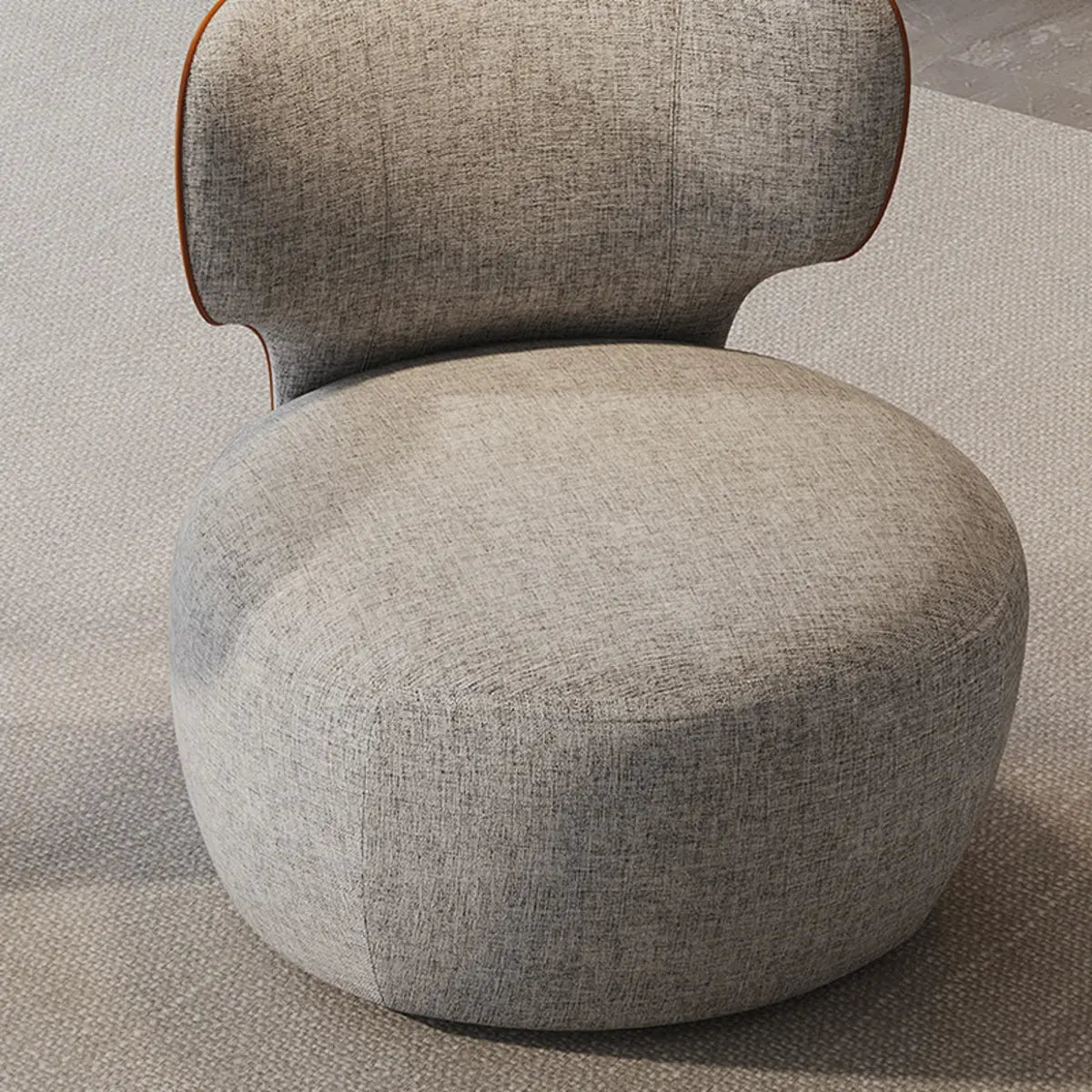 Gray Swivel Scratch Resistant Cotton Linen Side Chair Image - 13