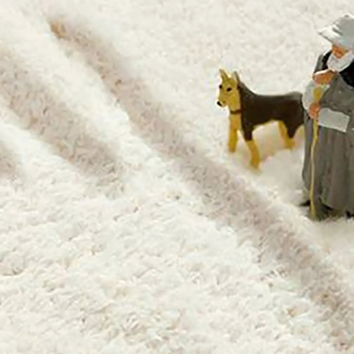 Green Color Block Rectangle Polyester White Area Rug Image - 4