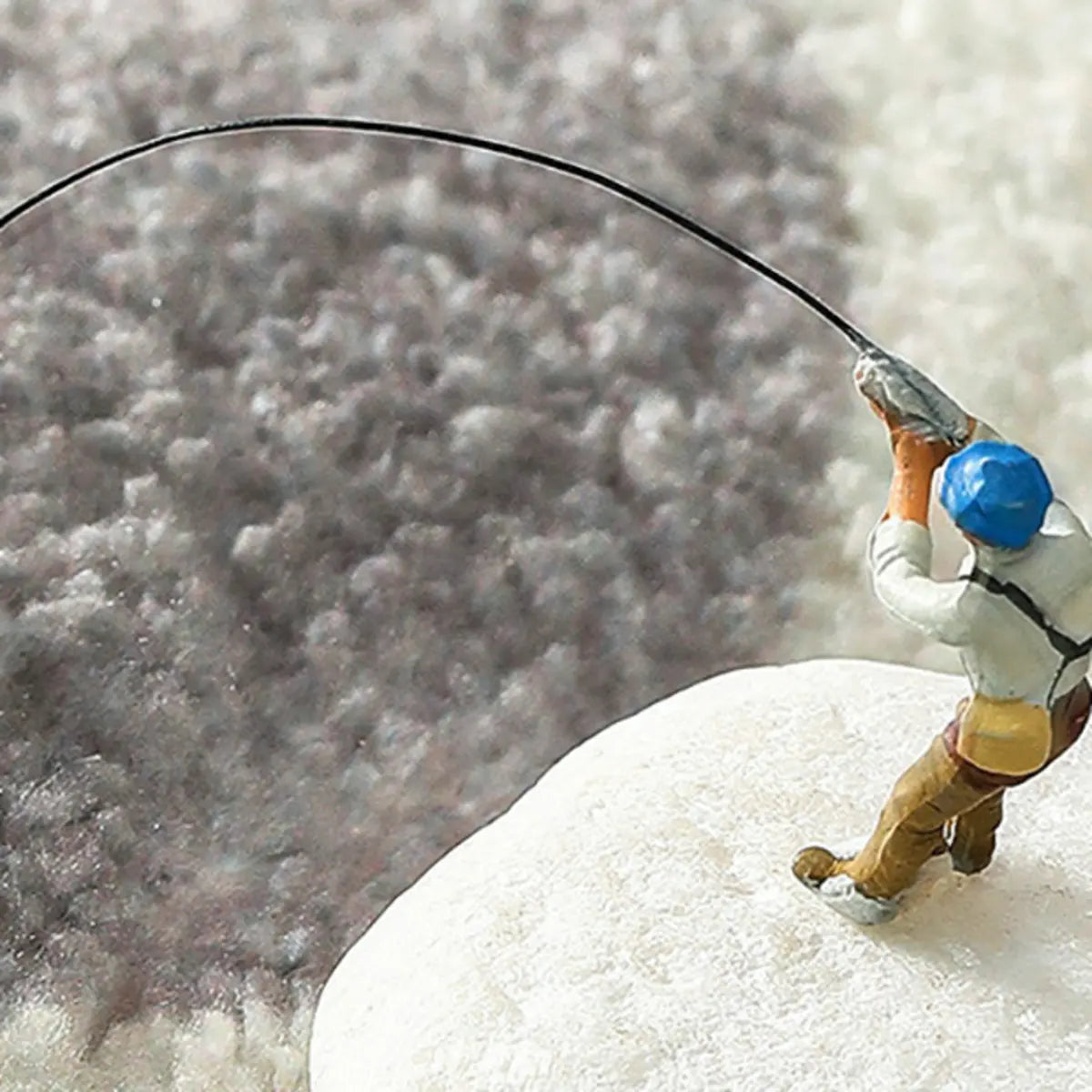 Green Color Block Rectangle Polyester White Area Rug Image - 5