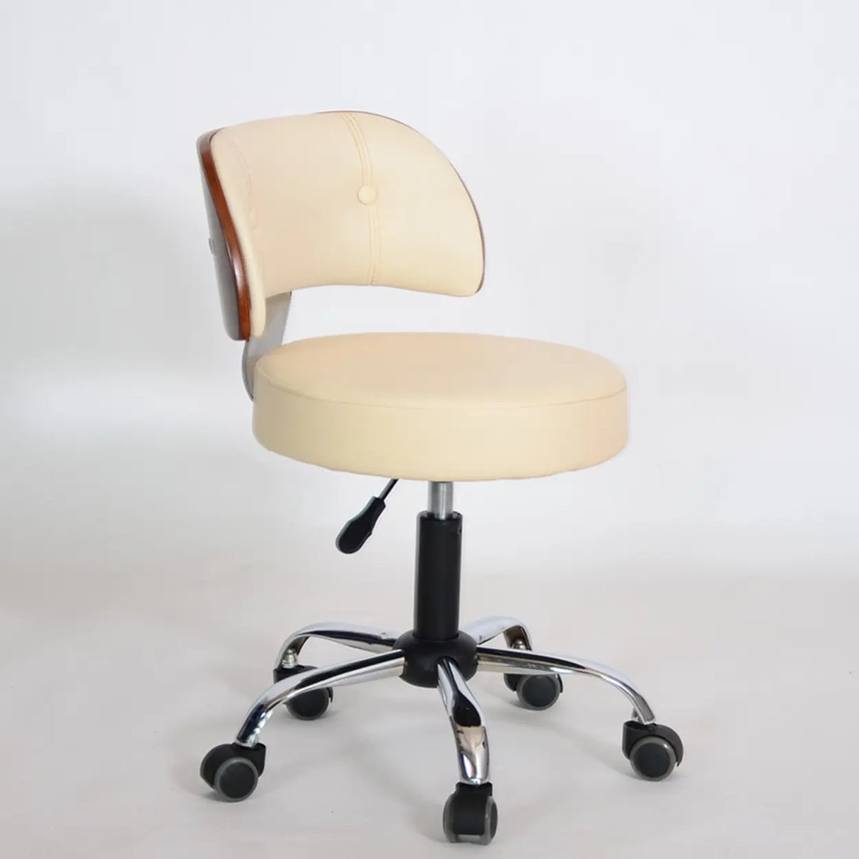 Green Ergonomic Leather Swivel Office Chair with Wheels Image - 11
