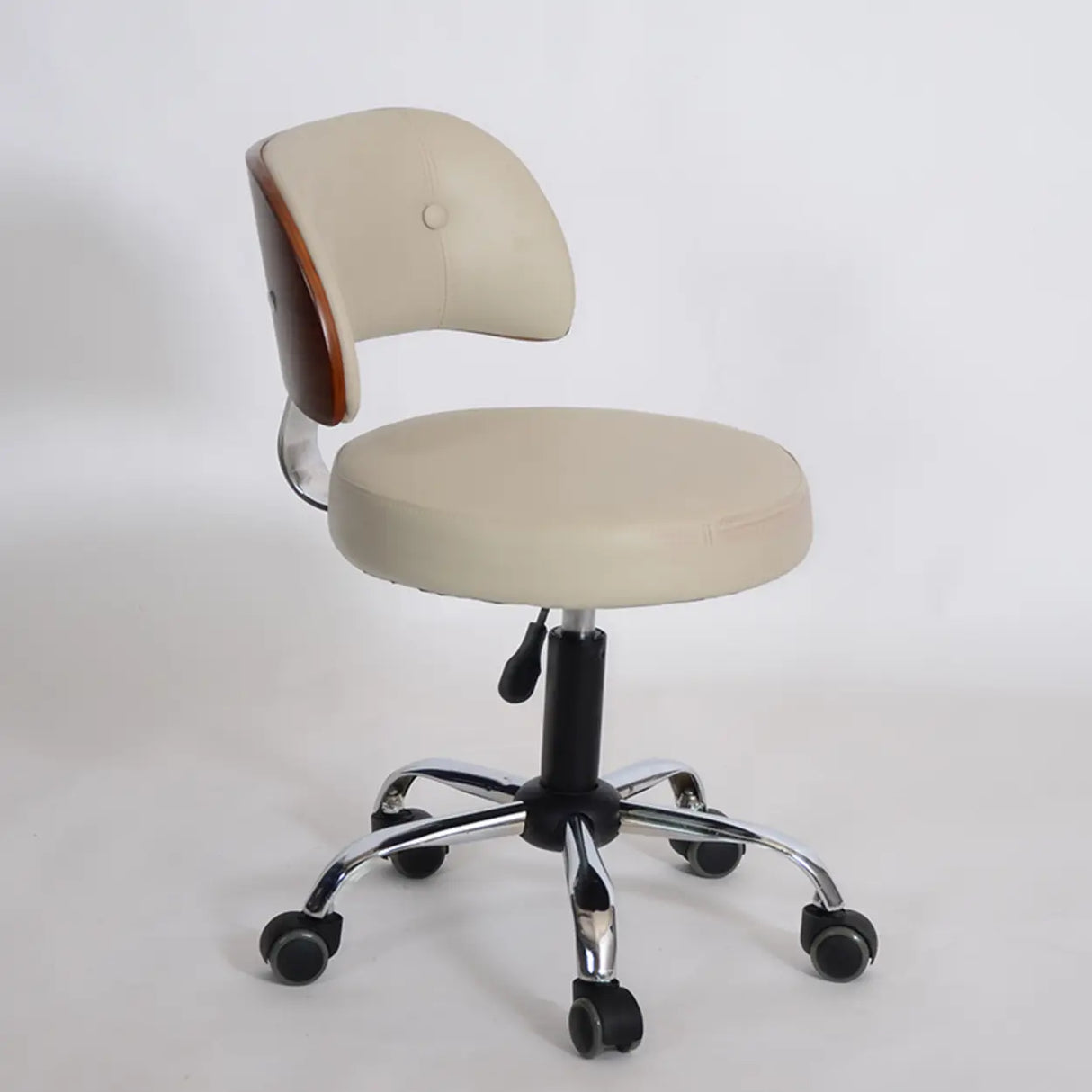 Green Ergonomic Leather Swivel Office Chair with Wheels Image - 7