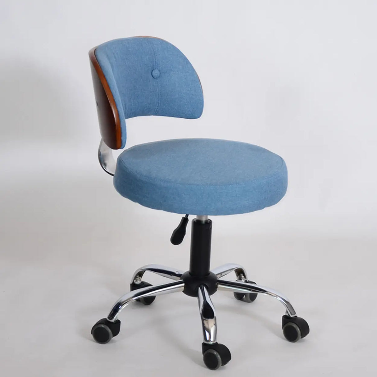 Green Ergonomic Leather Swivel Office Chair with Wheels Image - 9