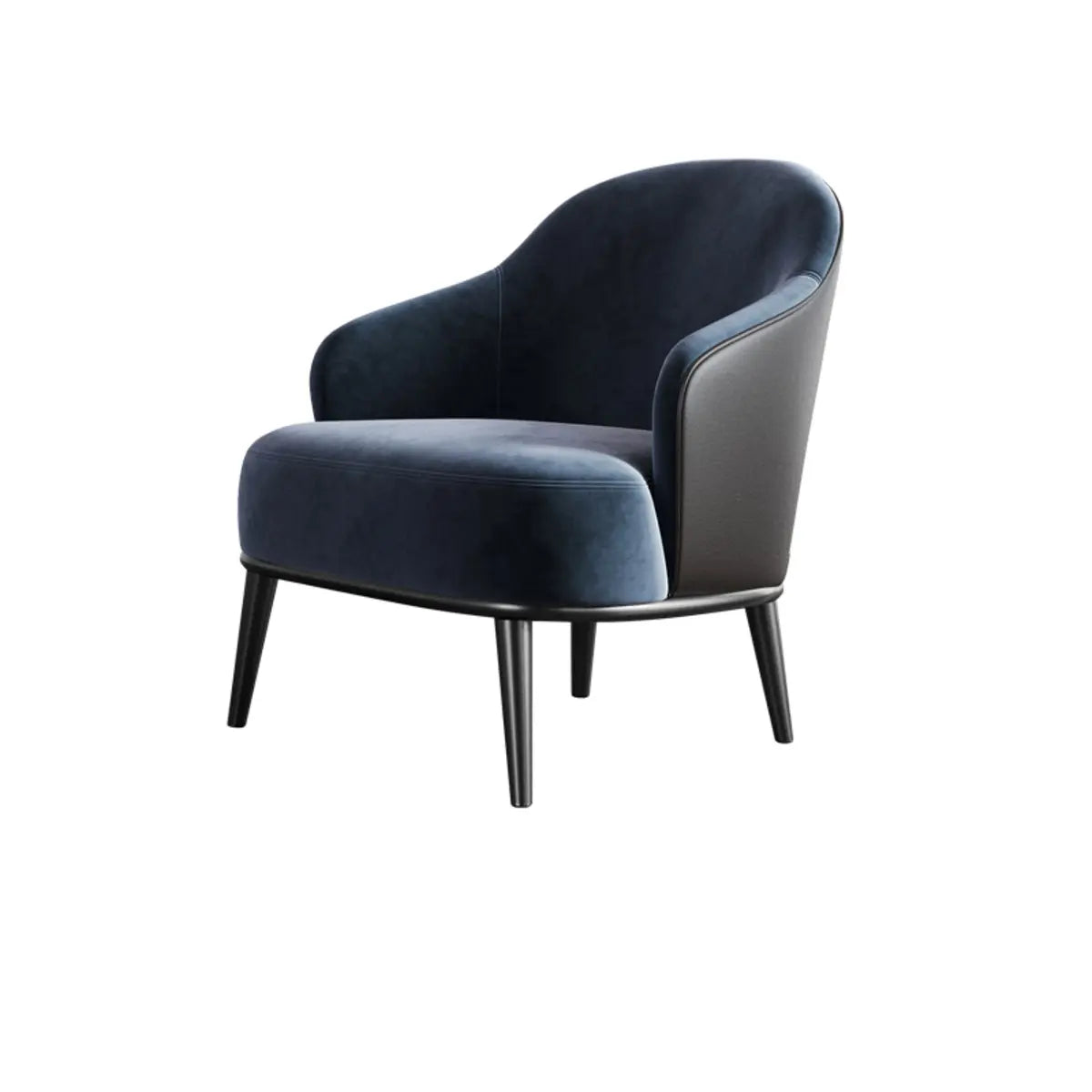 Green Flannel Fabric Fixed Back Accent Chair with Arms Image - 3