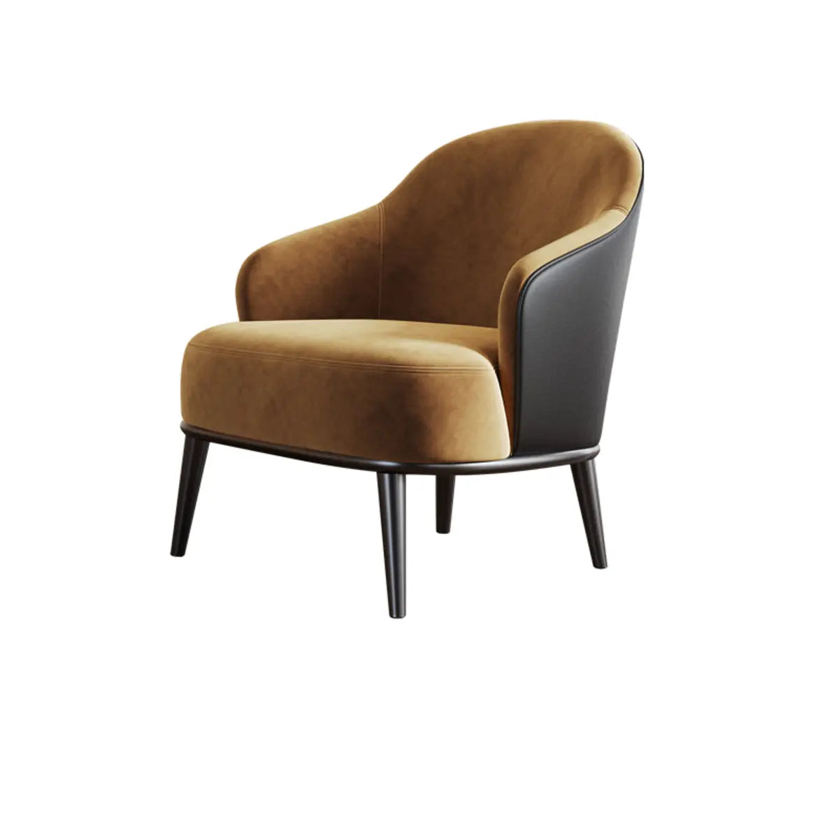 Green Flannel Fabric Fixed Back Accent Chair with Arms Image - 7