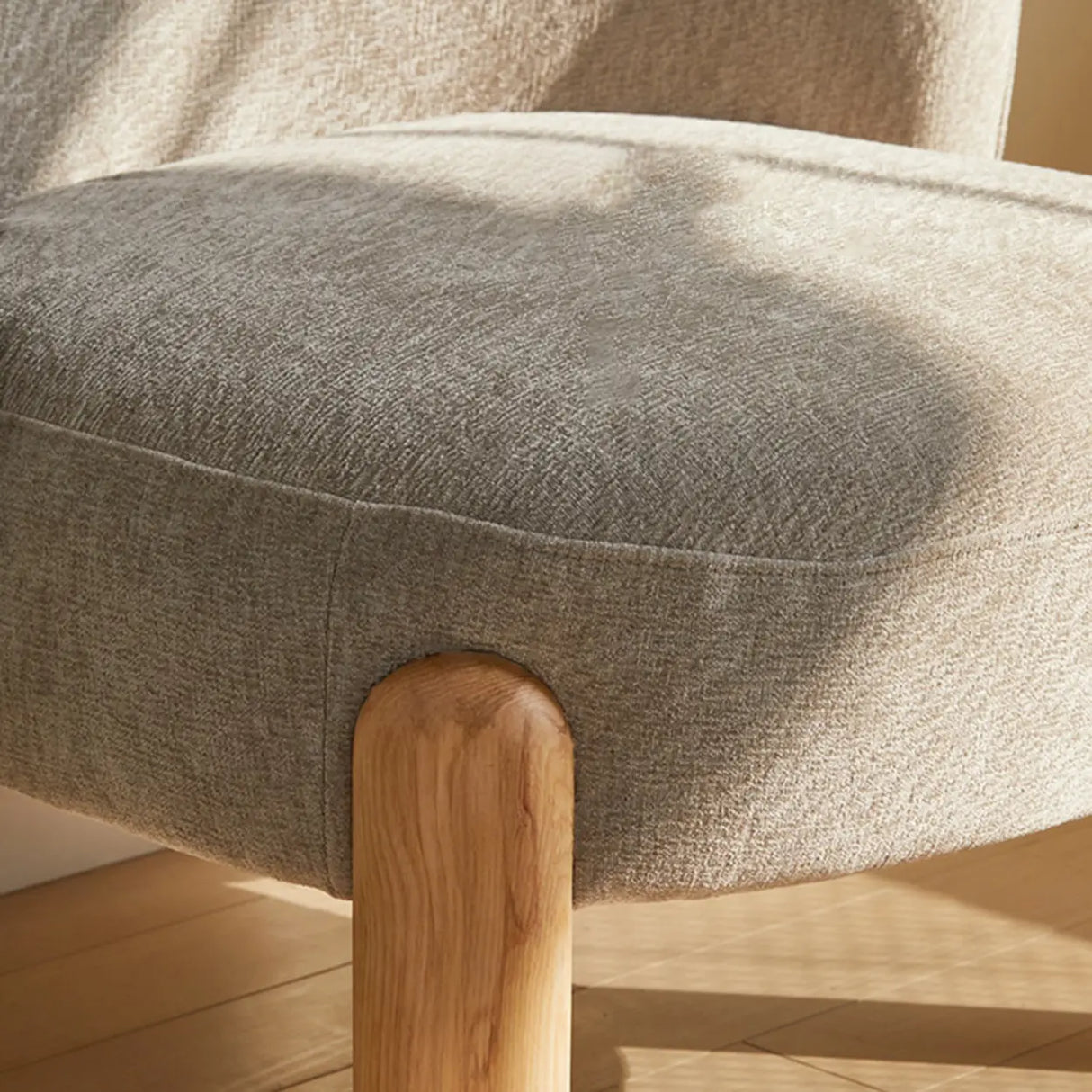 Green Scratch Resistant Flannel Accent Chair with Wood Legs Image - 11