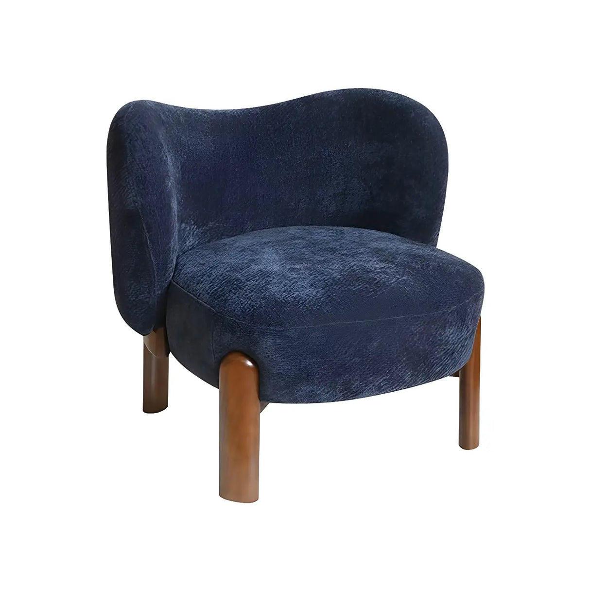 Green Scratch Resistant Flannel Accent Chair with Wood Legs Image - 2