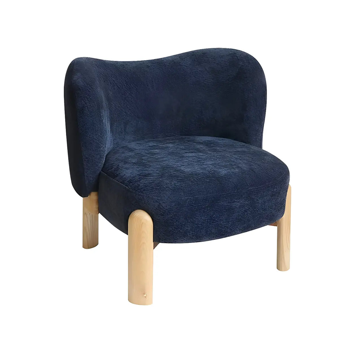 Green Scratch Resistant Flannel Accent Chair with Wood Legs Image - 9