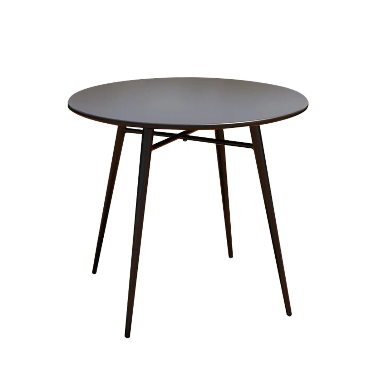 Green Space-Saving Outdoor Round Metal Patio Table Image - 9