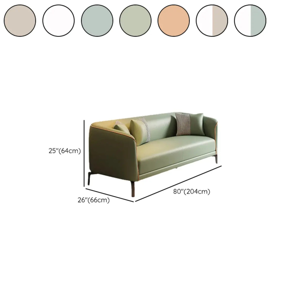 Green Stain Water Resistant Tuxedo Arm Wood Frame Sofa Image - 17