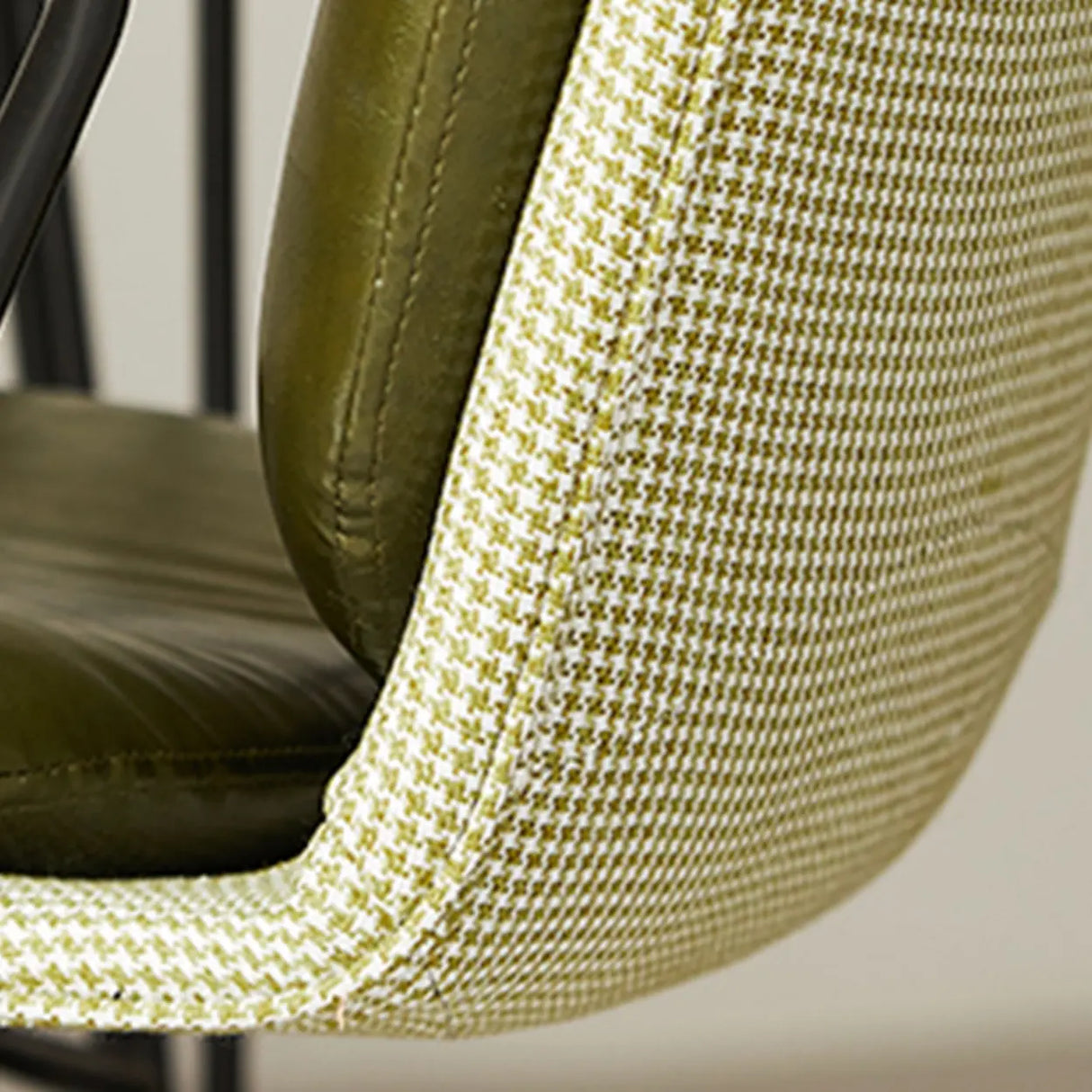 Green Swivel Leather Conference Adjustable Office Chair Image - 8