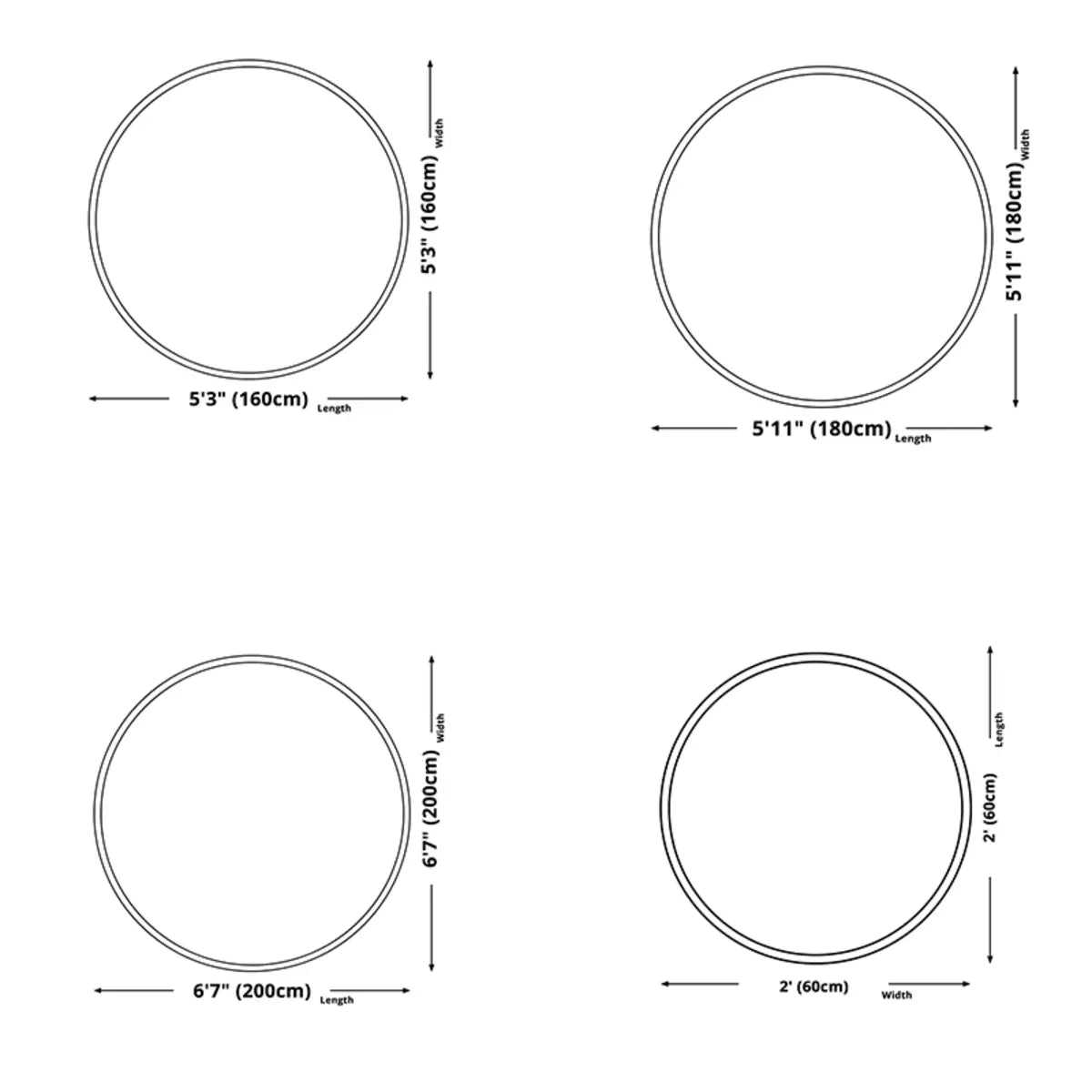 Green Trim Christmas Round Polyester Easy Care Area Rug