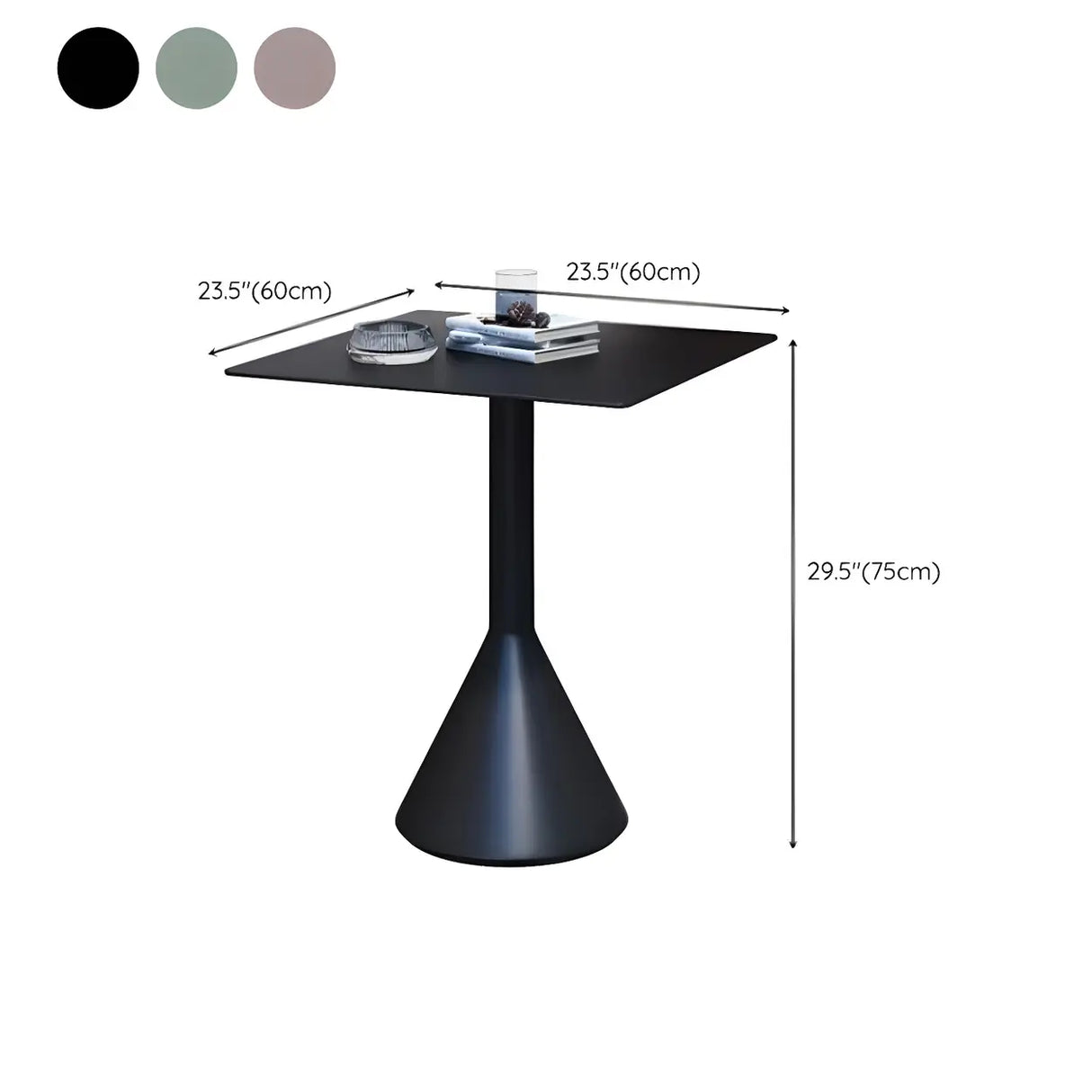 Green Waterproof Iron Frame Outdoor Round Coffee Table