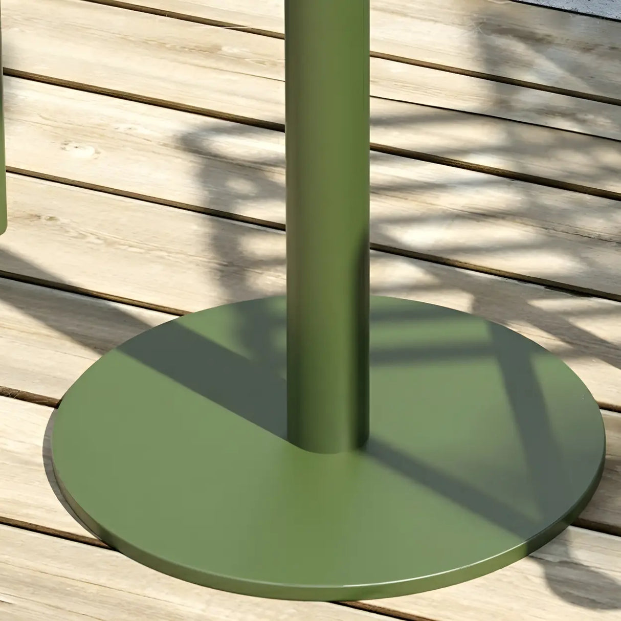 Green Waterproof Outdoor Patio Round Metal Bistro Table Image - 11