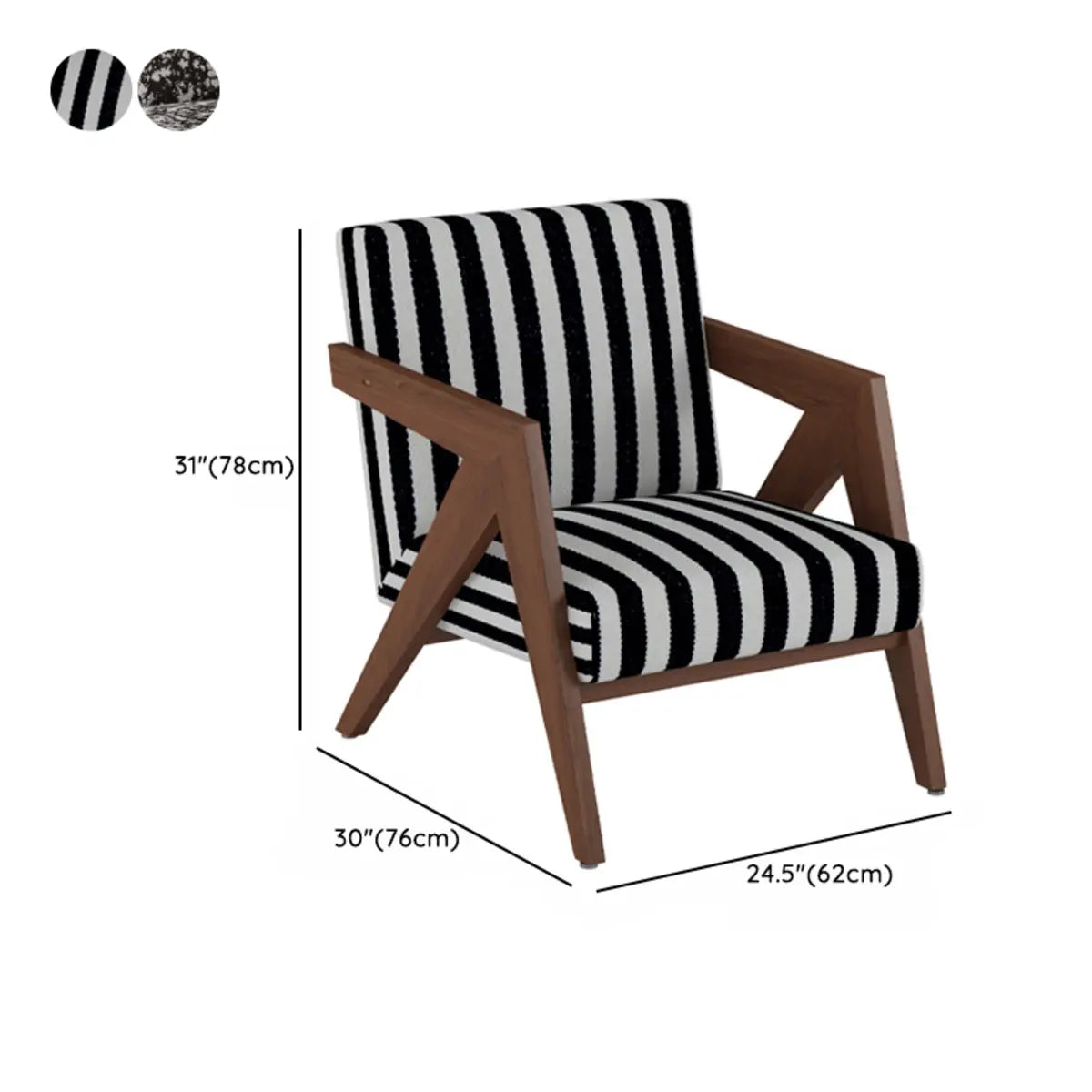 Grey Cotton Linen Tight Back Square Arm Accent Chair Image - 18