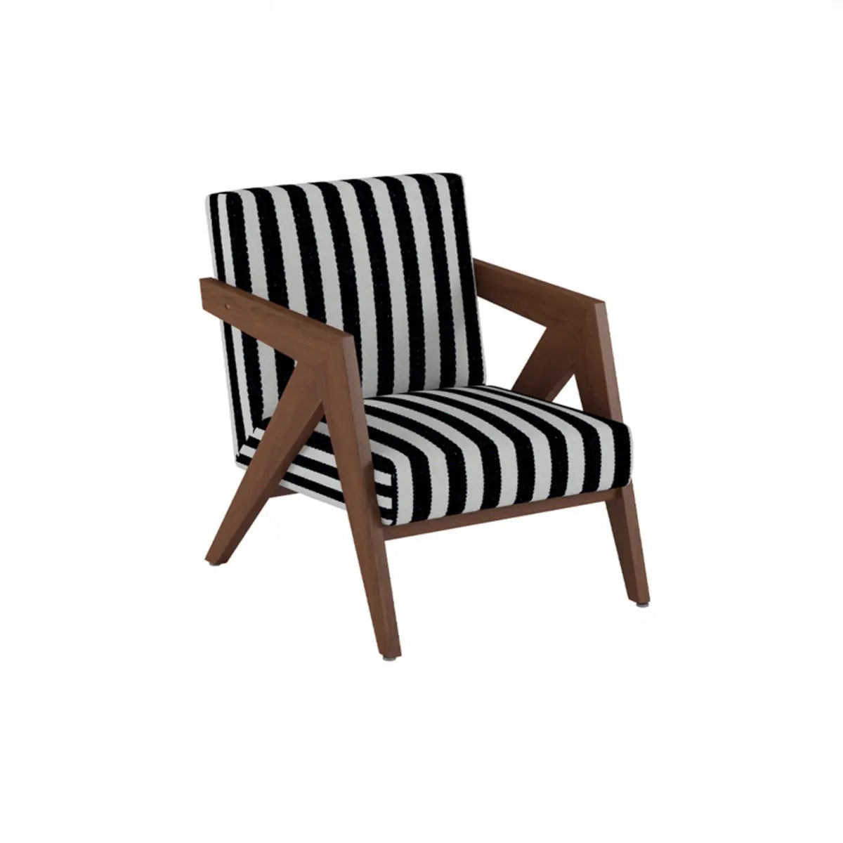 Grey Cotton Linen Tight Back Square Arm Accent Chair Image - 3