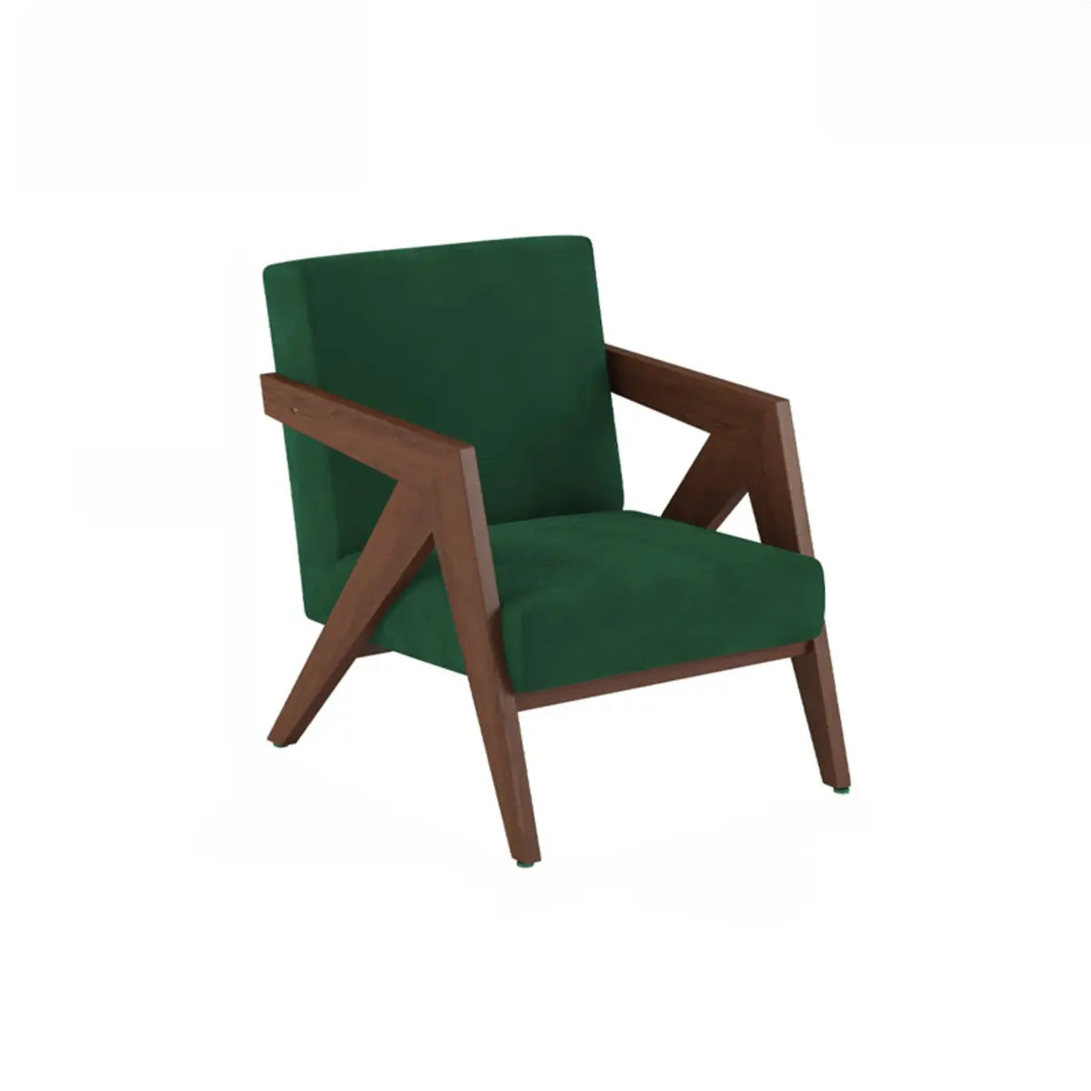 Grey Cotton Linen Tight Back Square Arm Accent Chair Image - 9