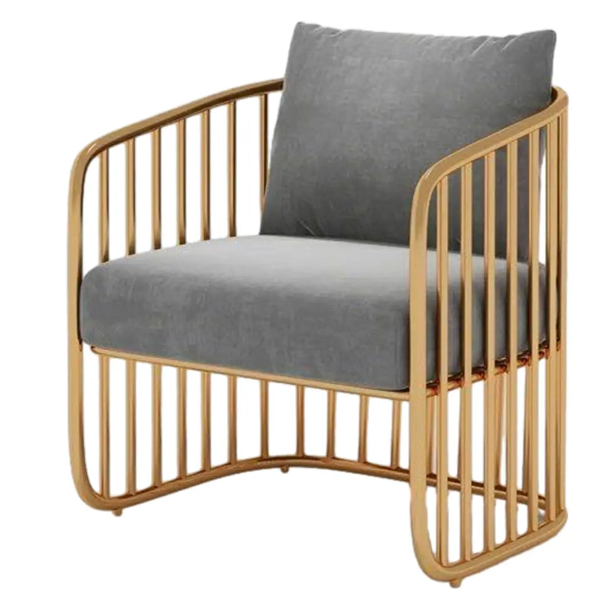 Grey Fade Resistant Fabric Metal Frame Loveseat Set Image - 9