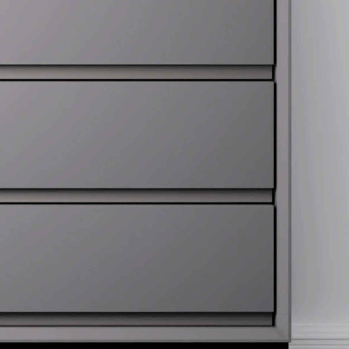 Grey Finish Wooden Eight-Drawer Dresser Chest Image - 12