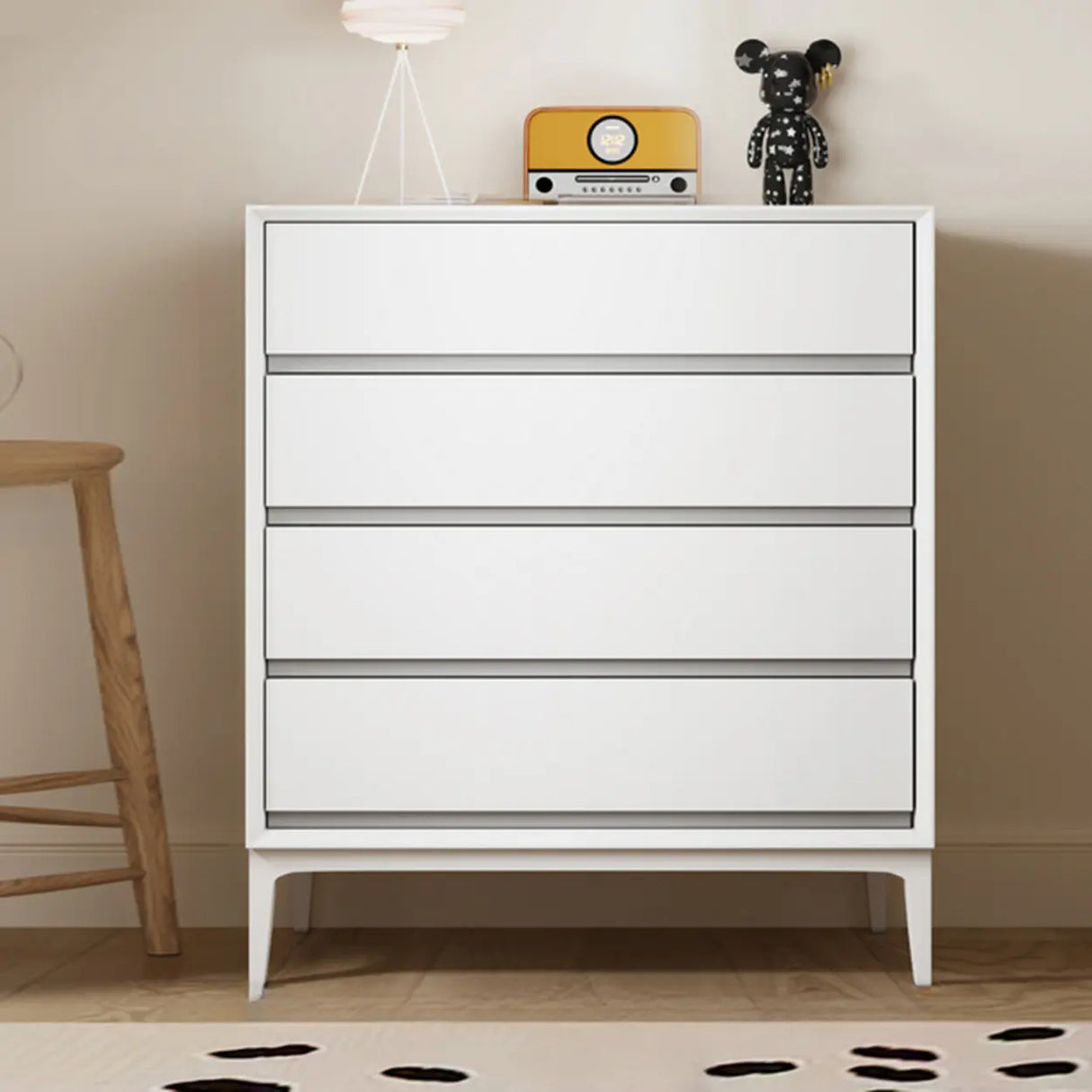 Grey Finish Wooden Eight-Drawer Dresser Chest Image - 23