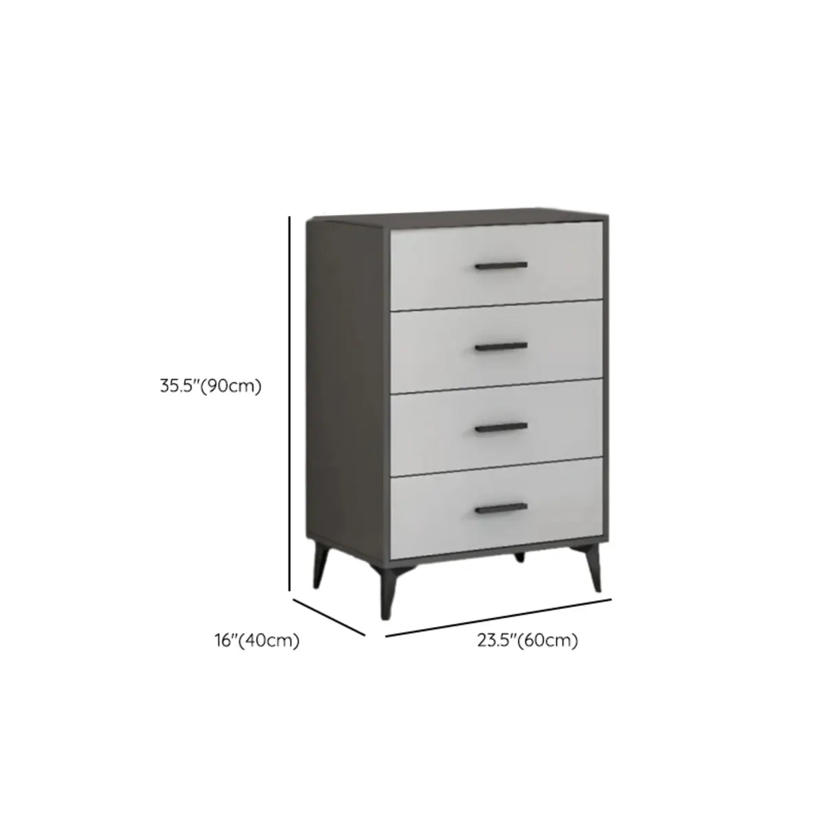 Grey Horizontal Drawer Wood Multi-Tier Storage Dresser Image - 15