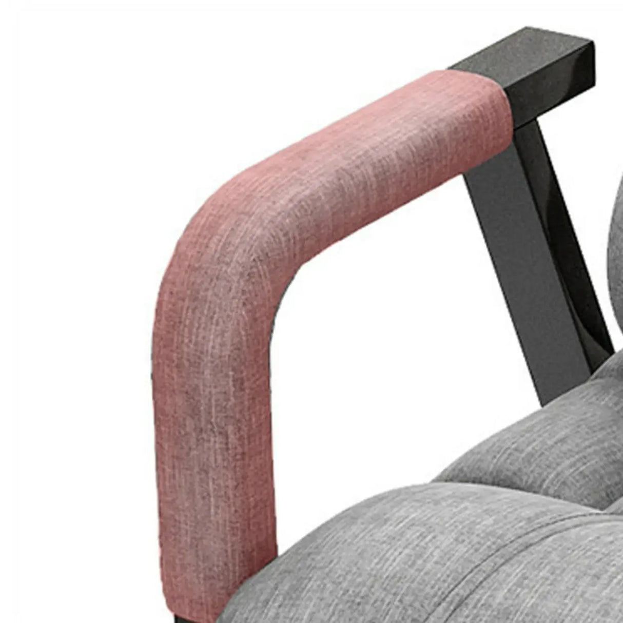 Grey Metal Frame Modern Reclining Fabric Office Chair Image - 15