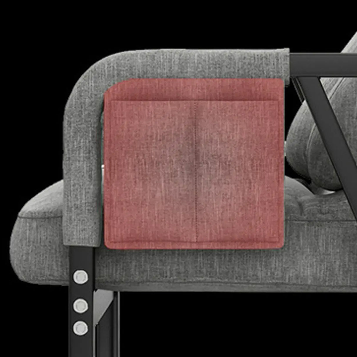 Grey Metal Frame Modern Reclining Fabric Office Chair Image - 20