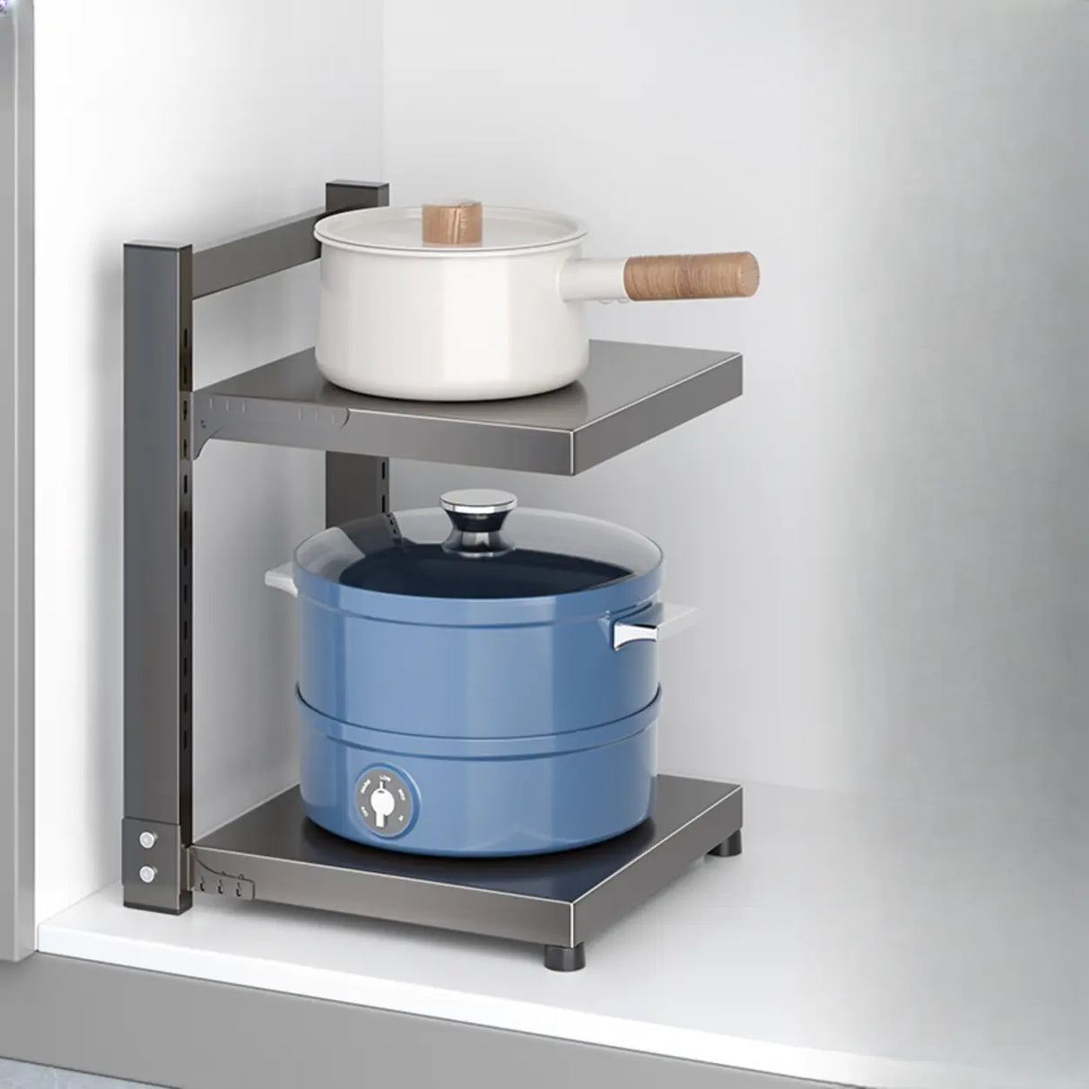 Grey Rust Resistant Metal Baker's Rack with Shelves Image - 2