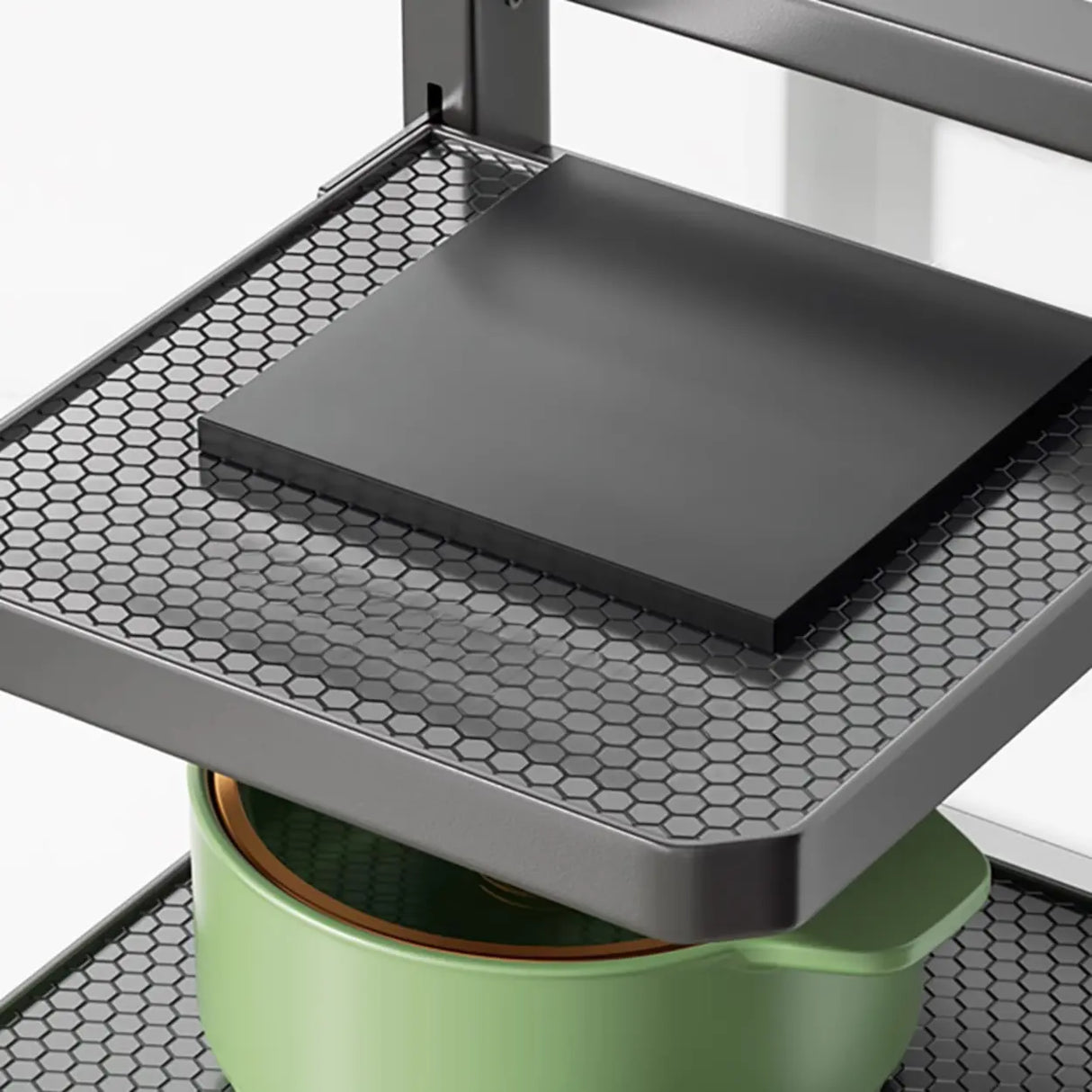 Grey Rust Resistant Metal Baker's Rack with Shelves Image - 8