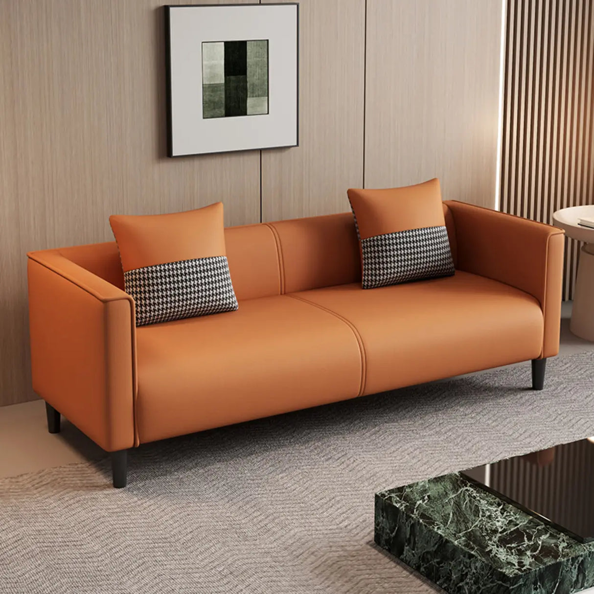 Grey Stain Resistant Tuxedo Arm Tight Back Loveseat Image - 18