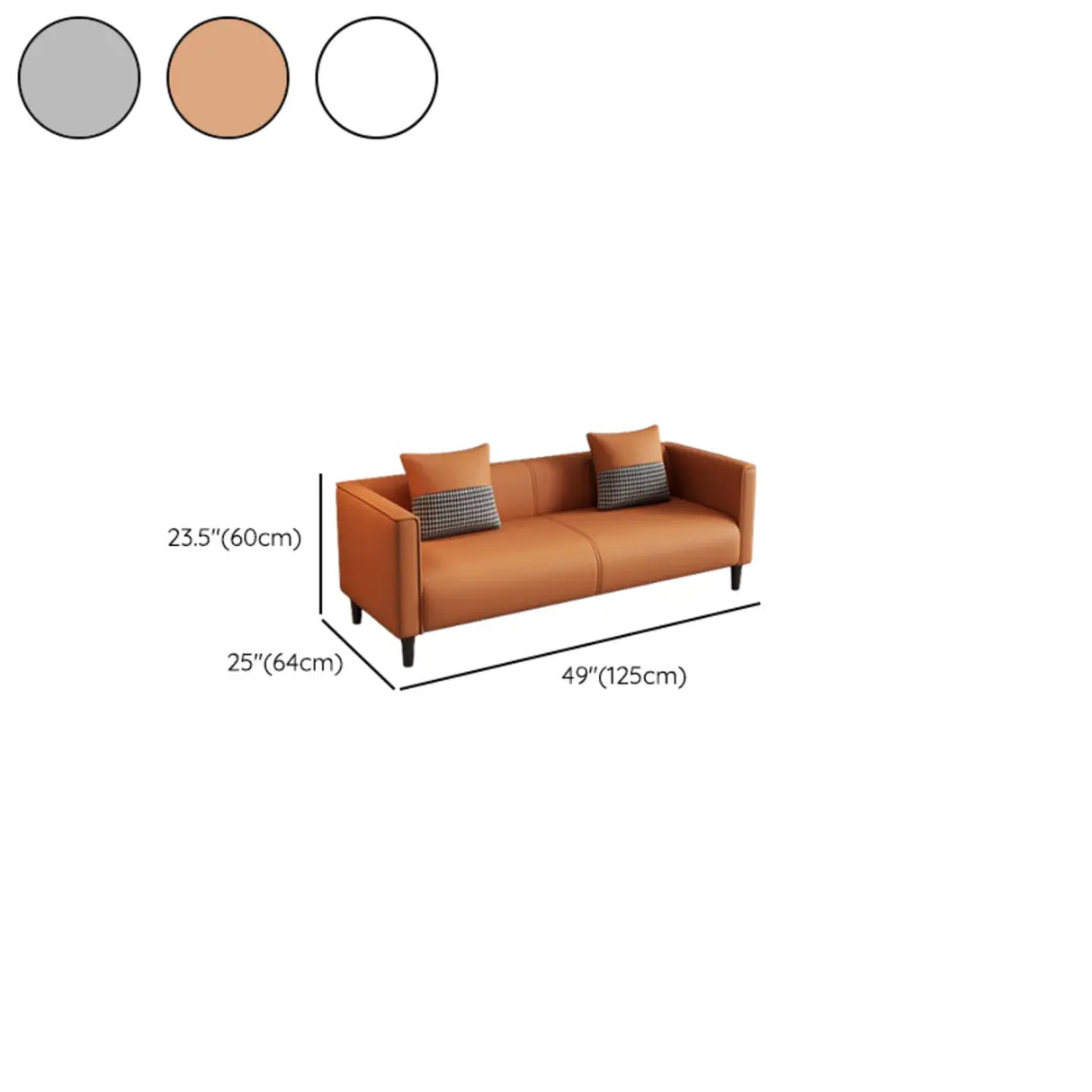 Grey Stain Resistant Tuxedo Arm Tight Back Loveseat Image - 24