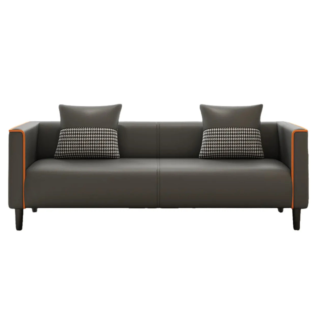 Grey Stain Resistant Tuxedo Arm Tight Back Loveseat Image - 9