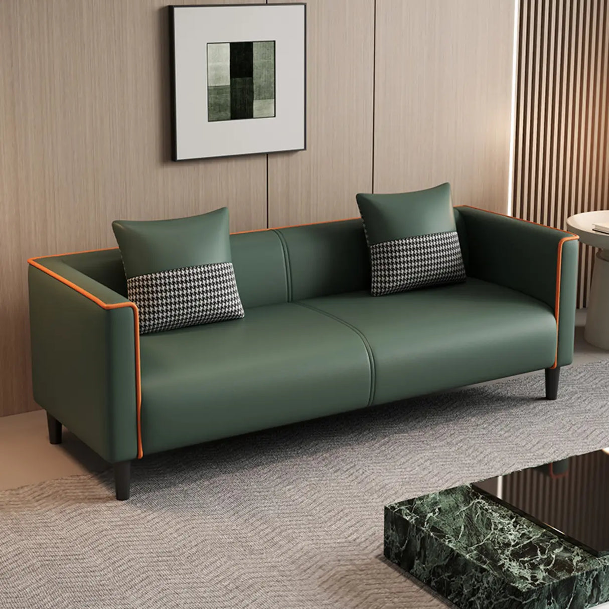 Grey Stain Resistant Tuxedo Arm Tight Back Loveseat Image - 10