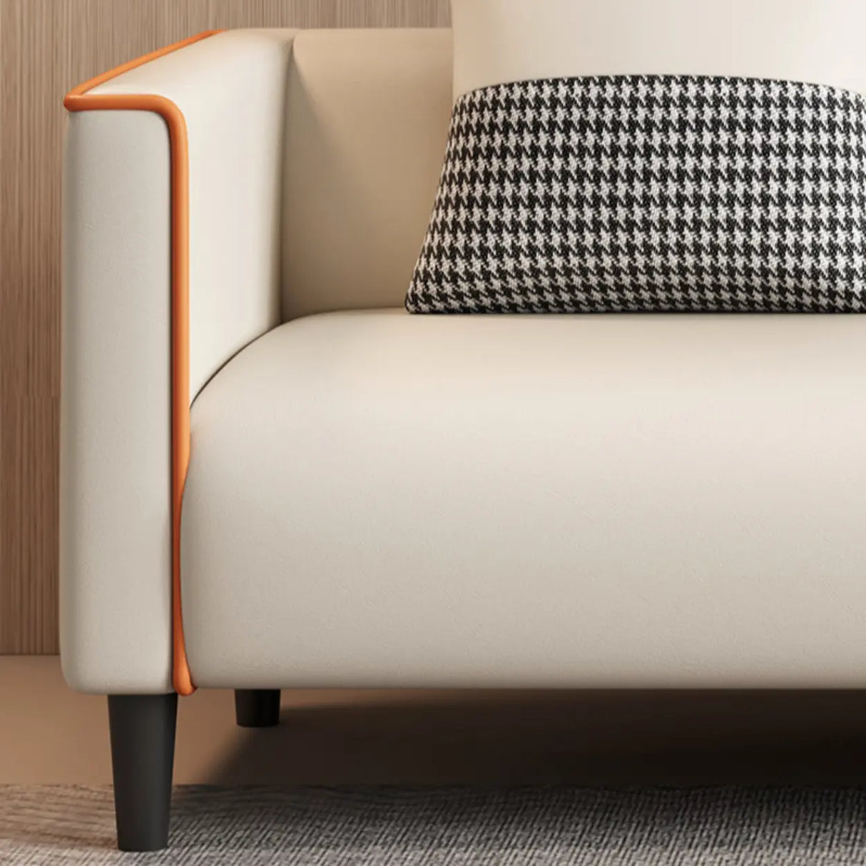 Grey Stain Resistant Tuxedo Arm Tight Back Loveseat Image - 4