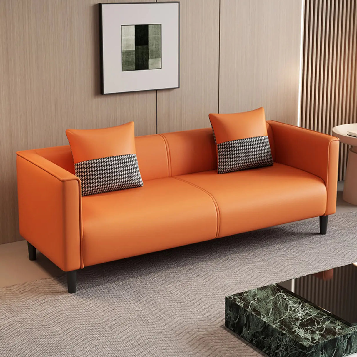 Grey Stain Resistant Tuxedo Arm Tight Back Loveseat Image - 13