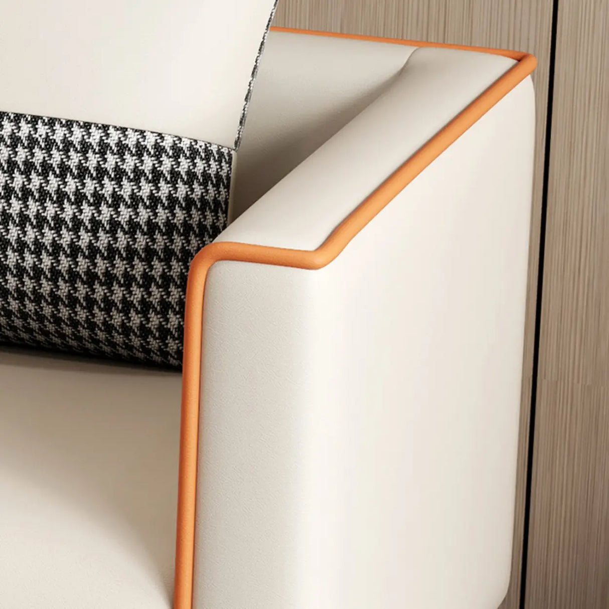 Grey Stain Resistant Tuxedo Arm Tight Back Loveseat Image - 6