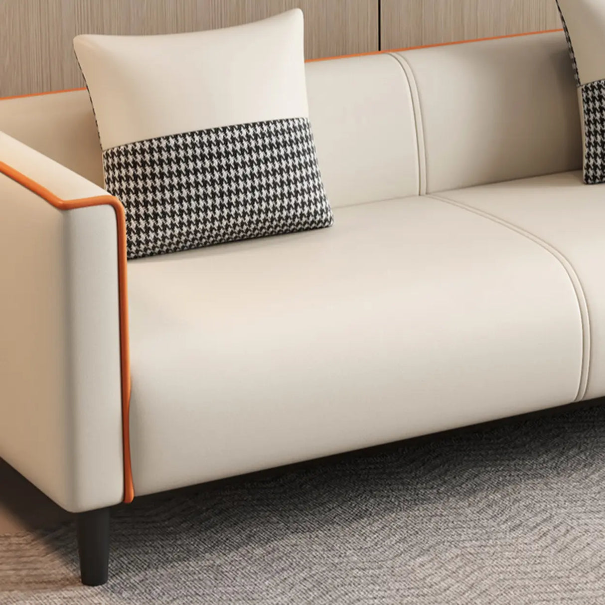 Grey Stain Resistant Tuxedo Arm Tight Back Loveseat Image - 8