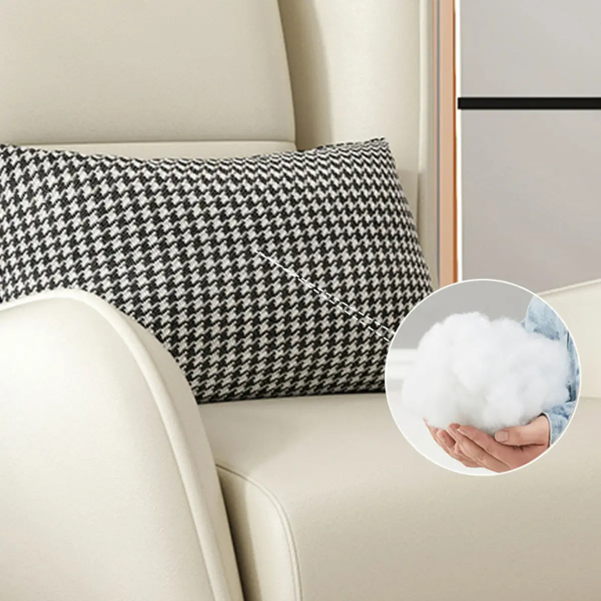 Grey Water Resistant Leather Flared Arm Wingback Chair Image - 26