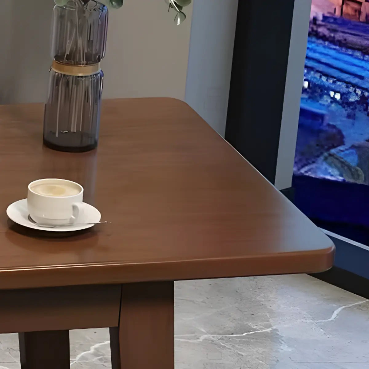 Grey Wood Drawers Retractable Storage Computer Desk Image - 11