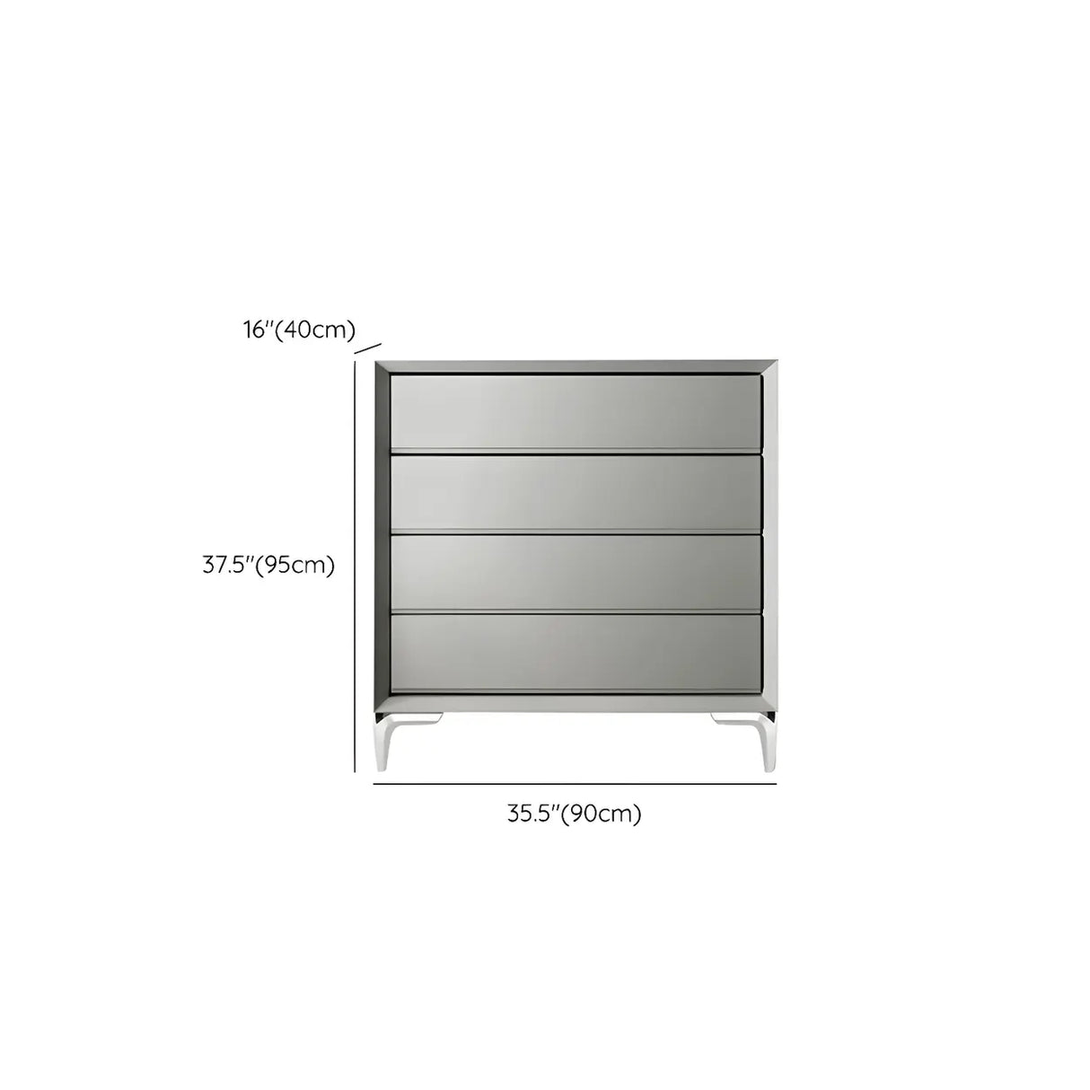 Grey Wood Standard Height Dresser with Eight Drawers Image - 11